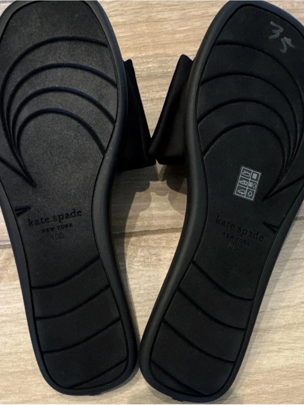 Kate Spade Black Knot Slide Sandals